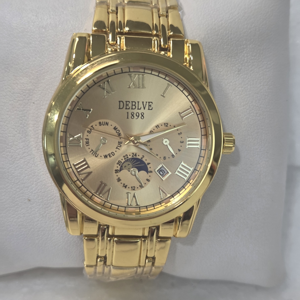 Deblve Gold Watch with Roman Numerals